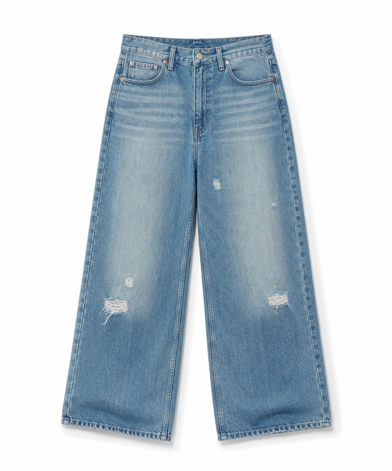 CUBBY blue washed baggy jeans