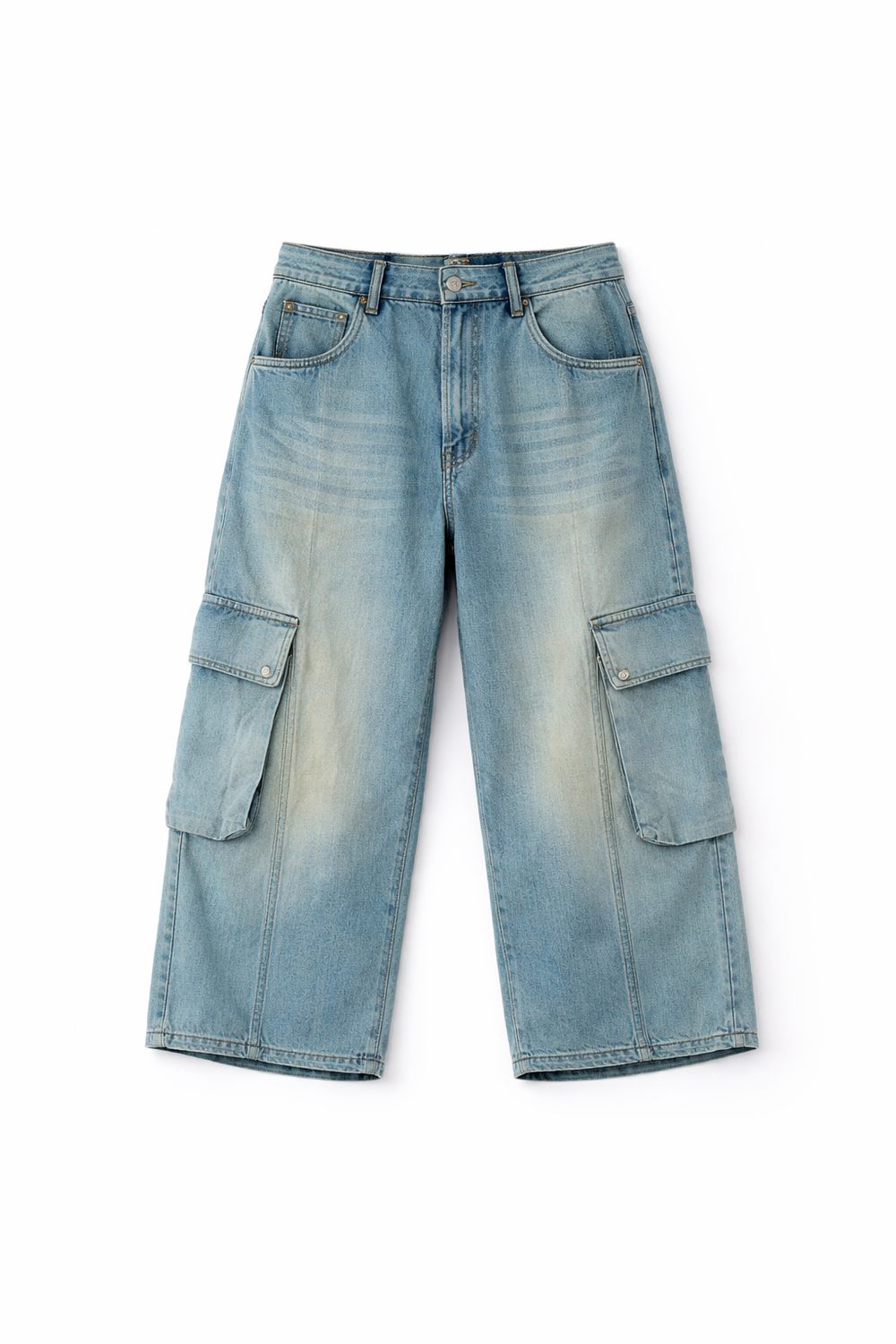 Destroyed Loose-Fit Denim Shorts