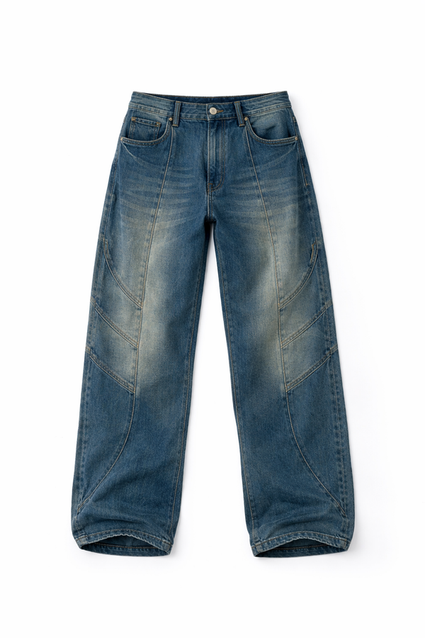 Classic Straight-Leg Denim Jeans
