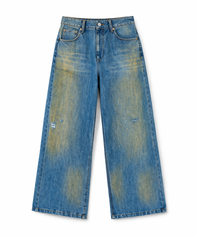 Baggy Blue Washed Denim Jeans