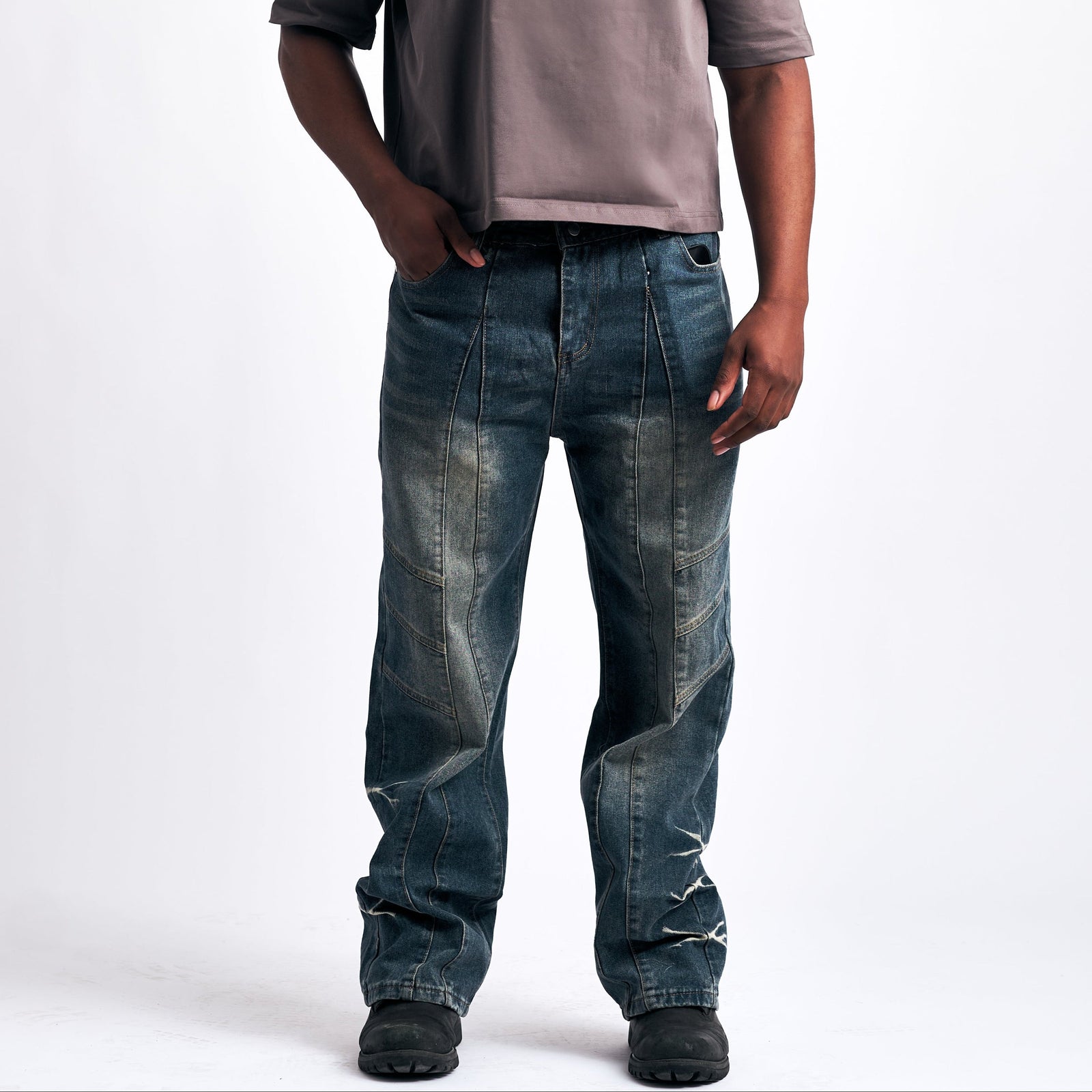 Classic Straight-Leg Denim Jeans