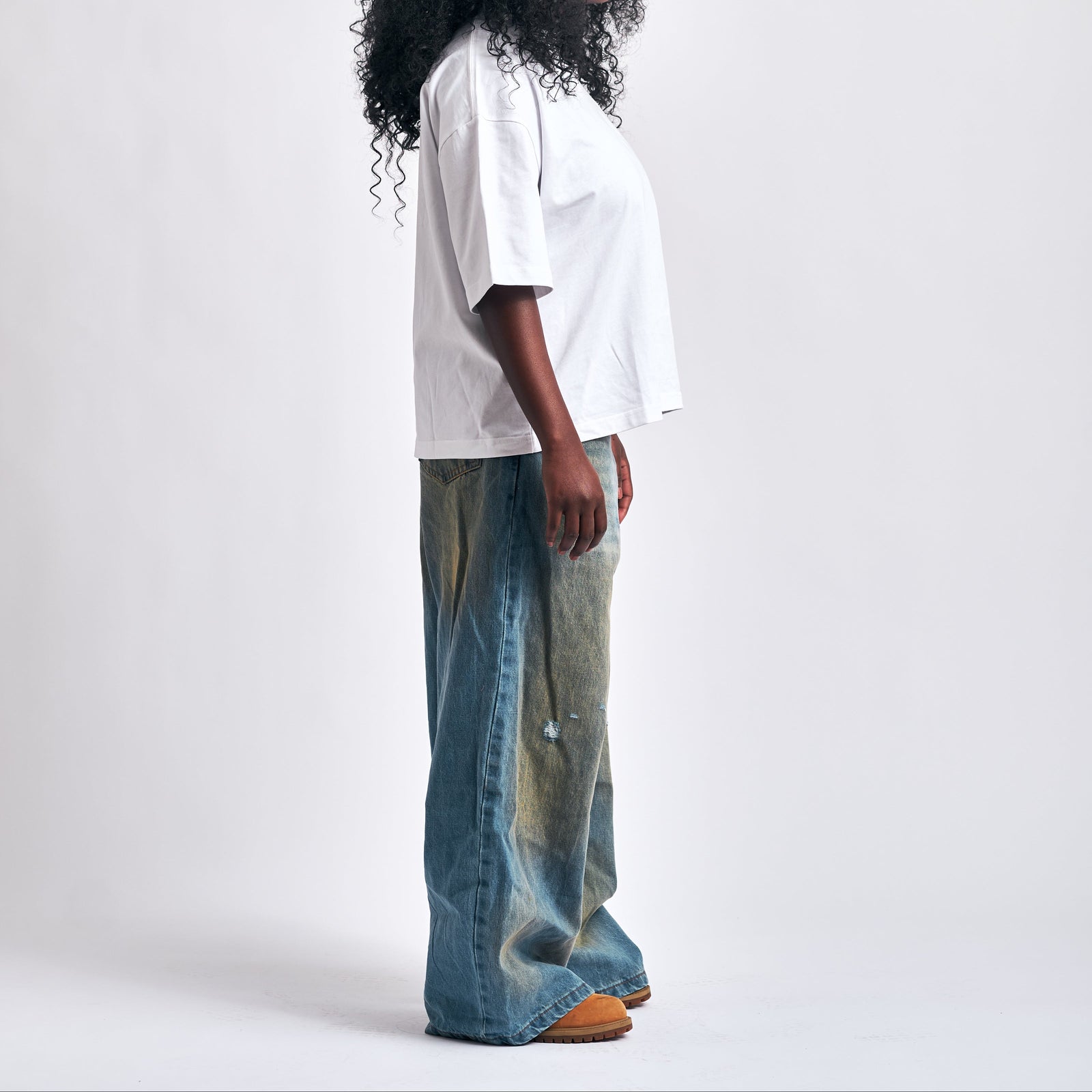 Baggy Blue Washed Denim Jeans