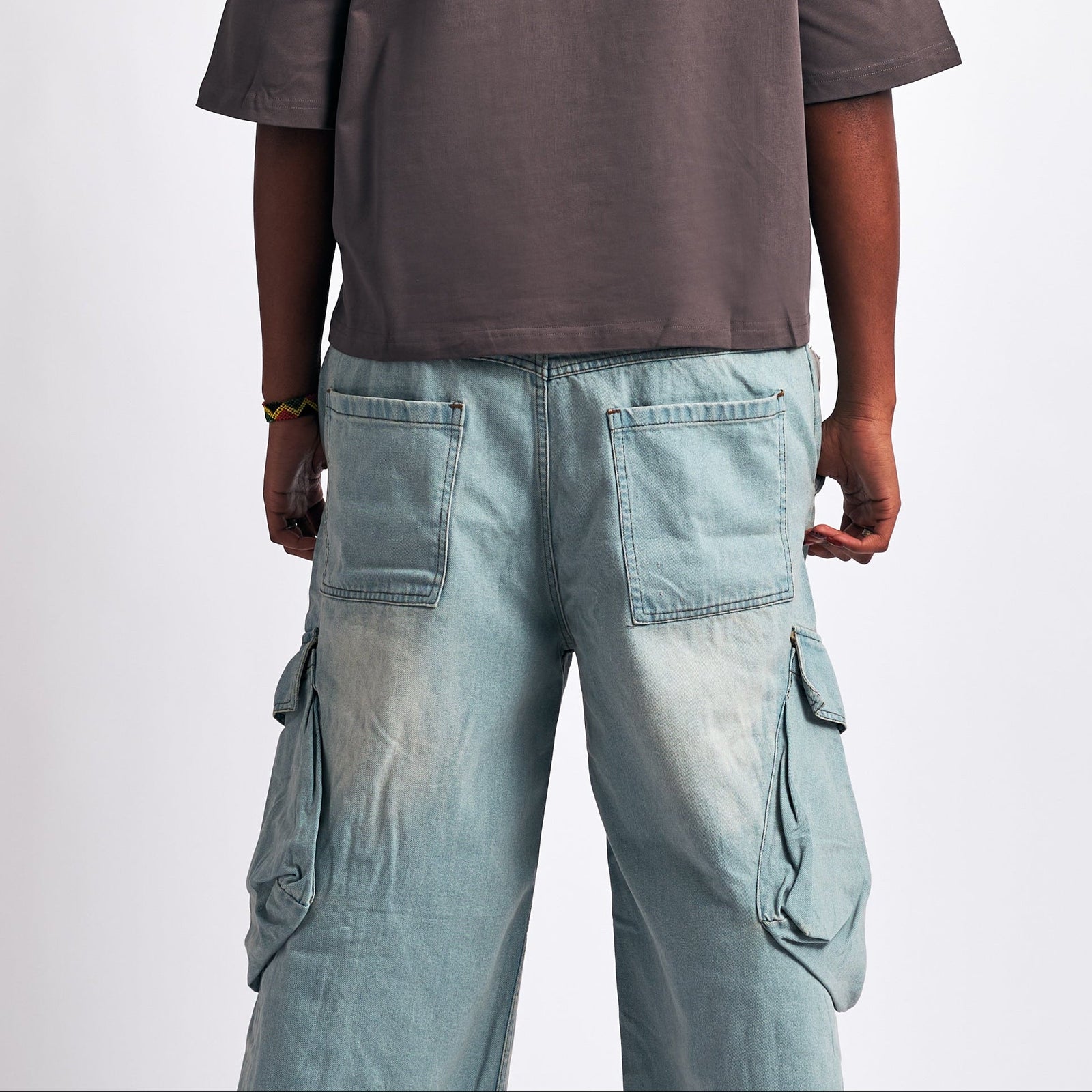 Destroyed Loose-Fit Denim Shorts
