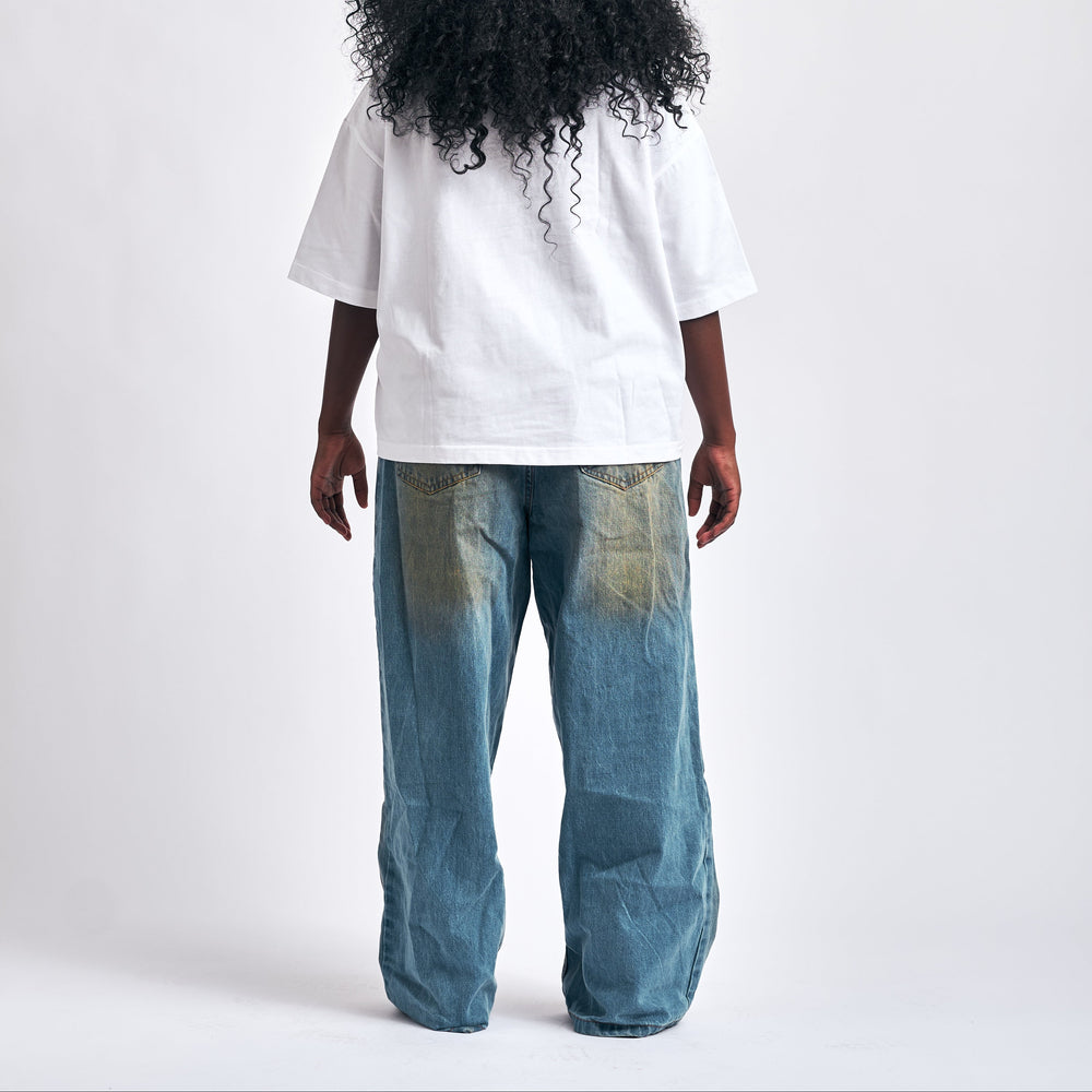 Baggy Blue Washed Denim Jeans