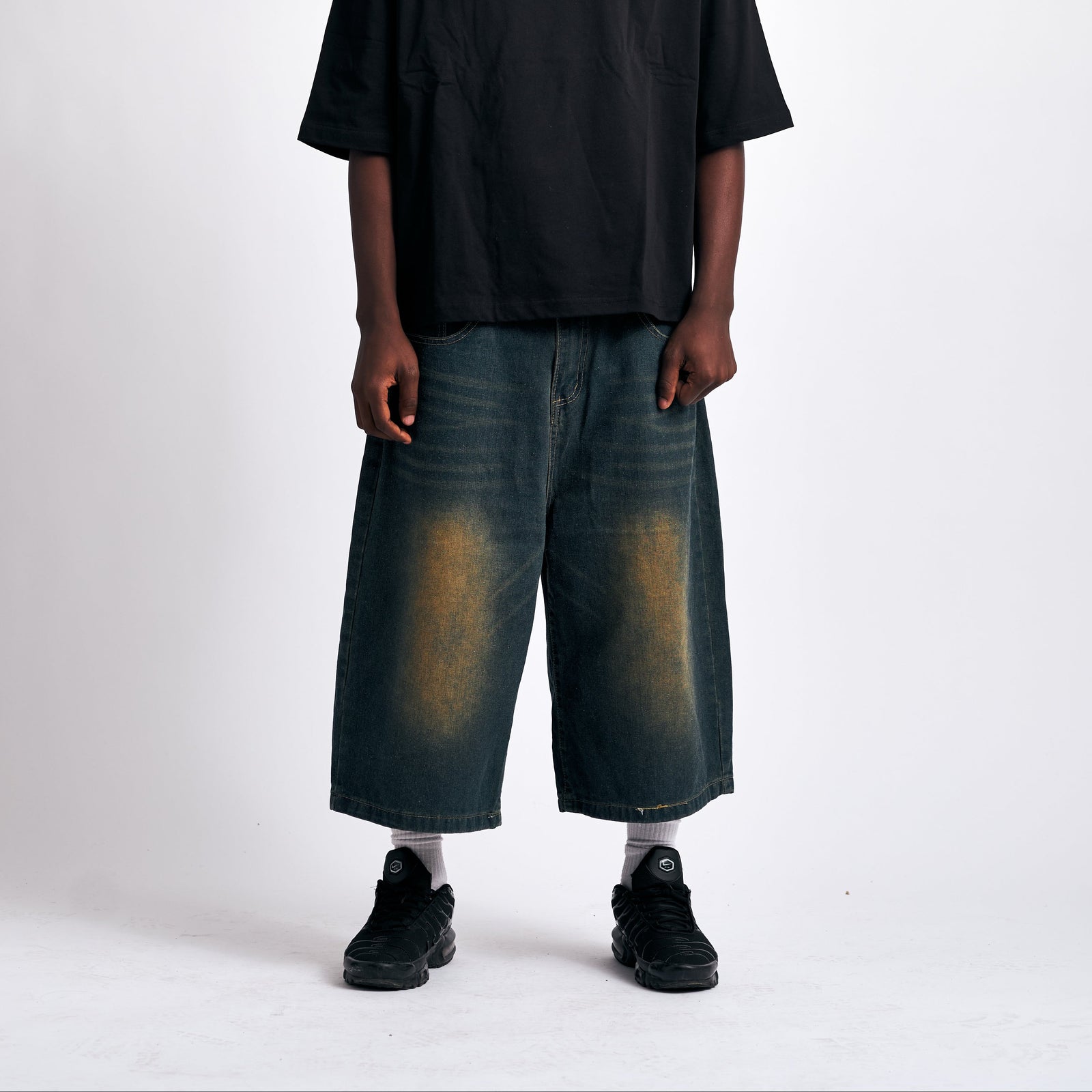 Vintage Wash Denim Shorts