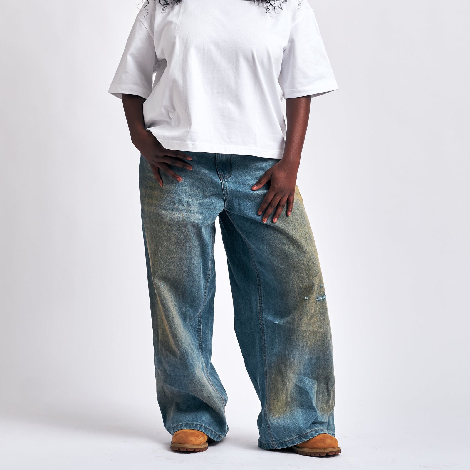 Baggy Blue Washed Denim Jeans