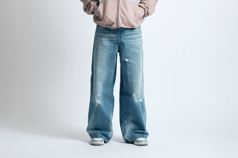 CUBBY blue washed baggy jeans