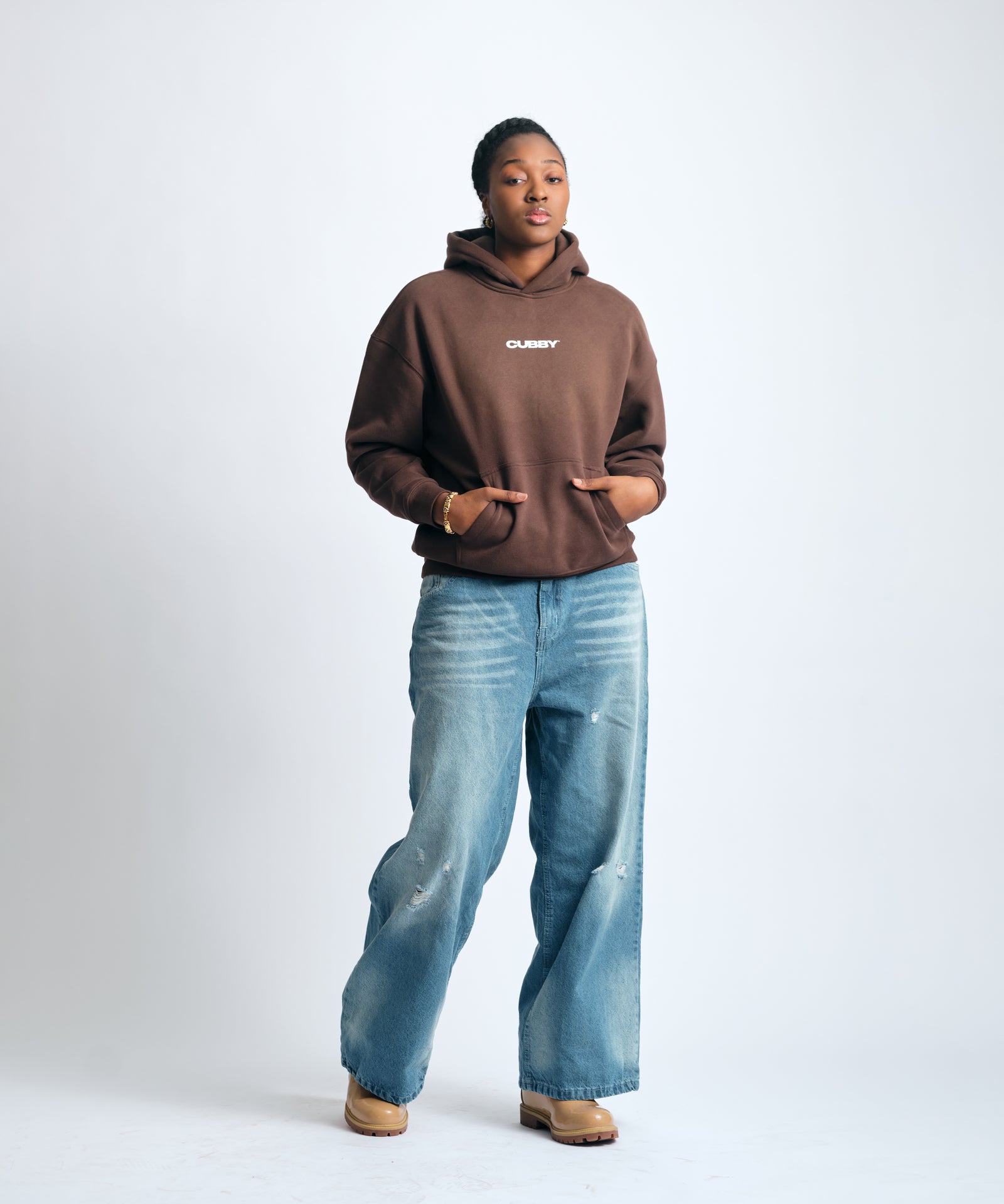 CUBBY blue washed baggy jeans