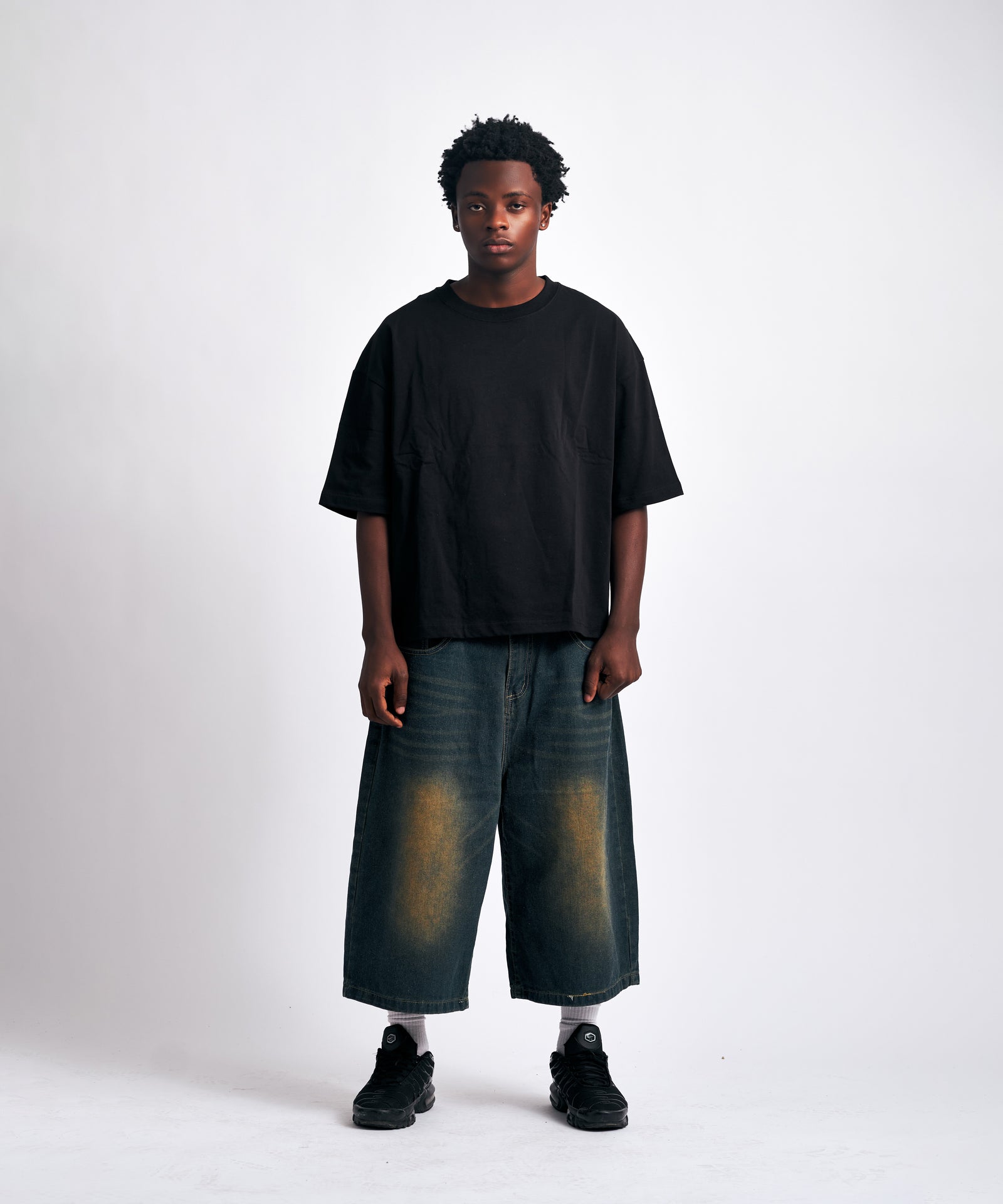 Vintage Wash Denim Shorts